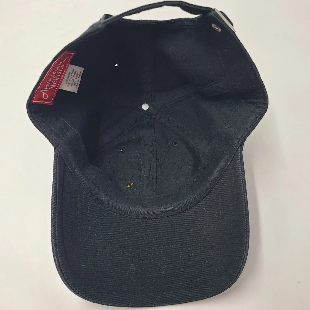 American Needle Hat Strapback Black New York Souvenir Patches Empire State Men
